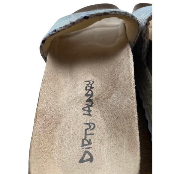 Dirty Laundry Snake Print Slide Sandals - Tan and Cream - Picture 9 of 14